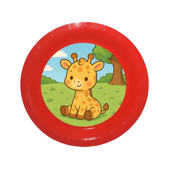 Prato de Papel Personalizado Girafinha Baby - Imagem 5