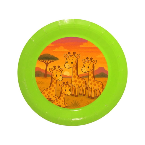 Prato de Papel Personalizado Girafinhas - Imagem 3