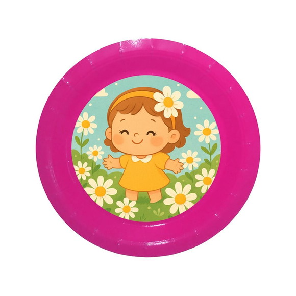 Prato de Papel Personalizado Jardim das Margaridas - Imagem 4