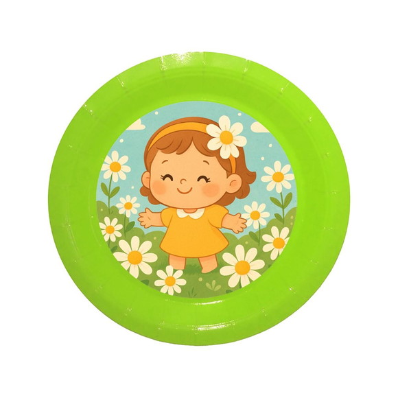 Prato de Papel Personalizado Jardim das Margaridas - Imagem 3