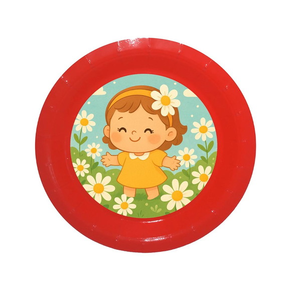 Prato de Papel Personalizado Jardim das Margaridas - Imagem 5