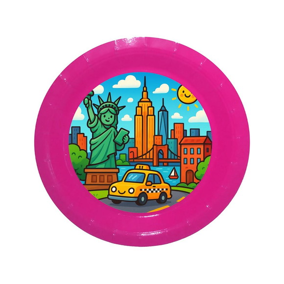 Prato de Papel Personalizado Nova York - Imagem 4