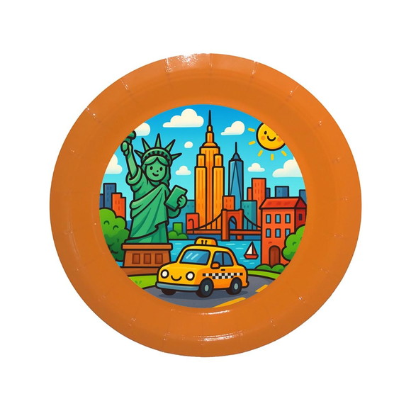 Prato de Papel Personalizado Nova York - Imagem 2