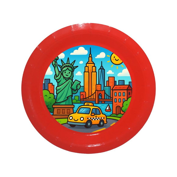 Prato de Papel Personalizado Nova York - Imagem 5