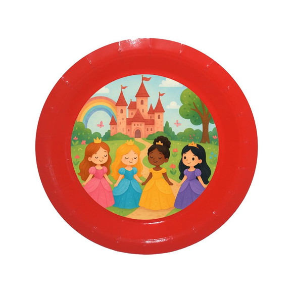 Prato de Papel Personalizado Princesas Encantadas - Imagem 5