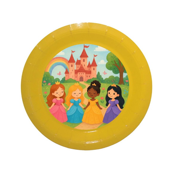 Prato de Papel Personalizado Princesas Encantadas