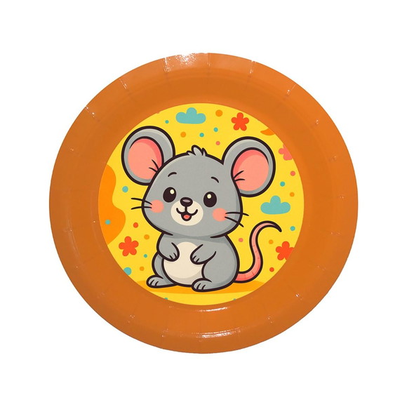 Prato de Papel Personalizado Ratinho Fofo - Imagem 2