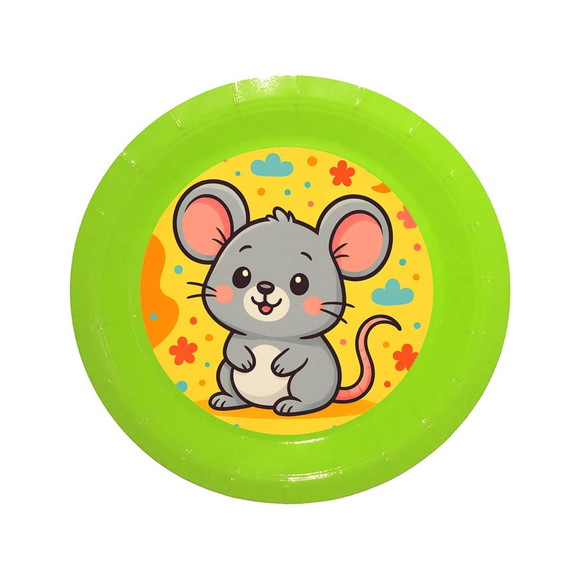 Prato de Papel Personalizado Ratinho Fofo - Imagem 3