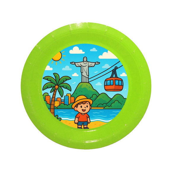 Prato de Papel Personalizado Rio de Janeiro - Imagem 3