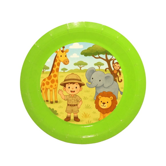 Prato de Papel Personalizado Safari - Imagem 3
