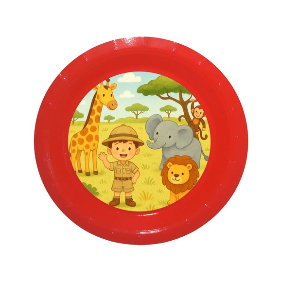 Prato de Papel Personalizado Safari - Imagem 5