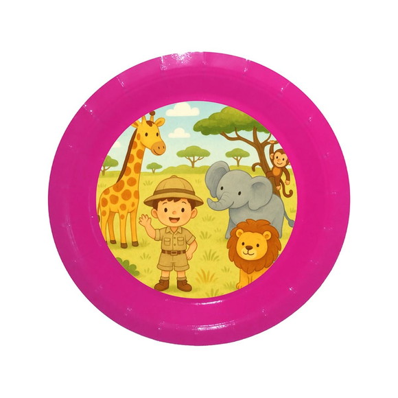 Prato de Papel Personalizado Safari - Imagem 4