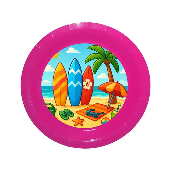 Prato de Papel Personalizado Surf - Imagem 4