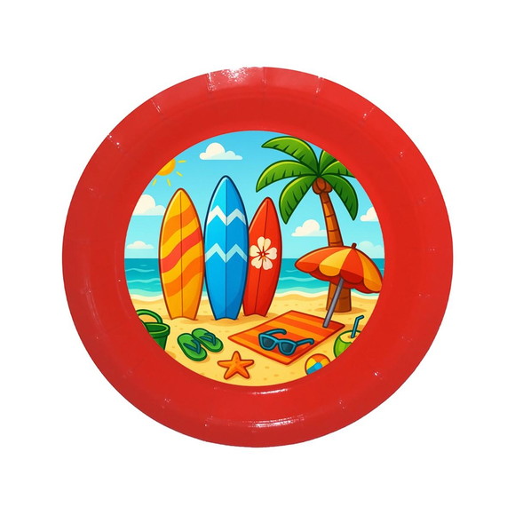 Prato de Papel Personalizado Surf - Imagem 5