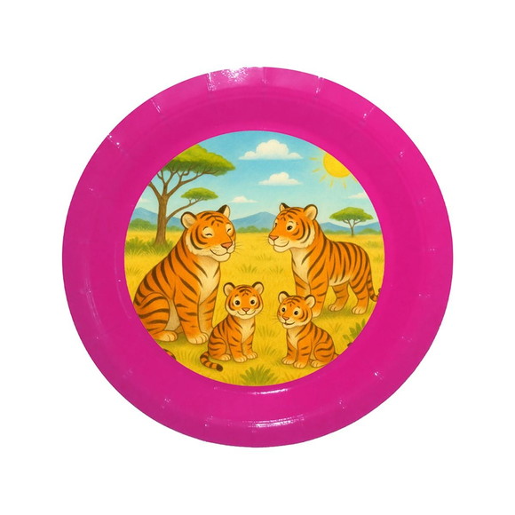 Prato de Papel Personalizado Tigres - Imagem 4