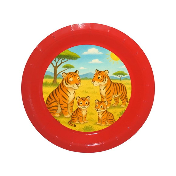 Prato de Papel Personalizado Tigres - Imagem 5