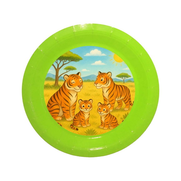 Prato de Papel Personalizado Tigres - Imagem 3