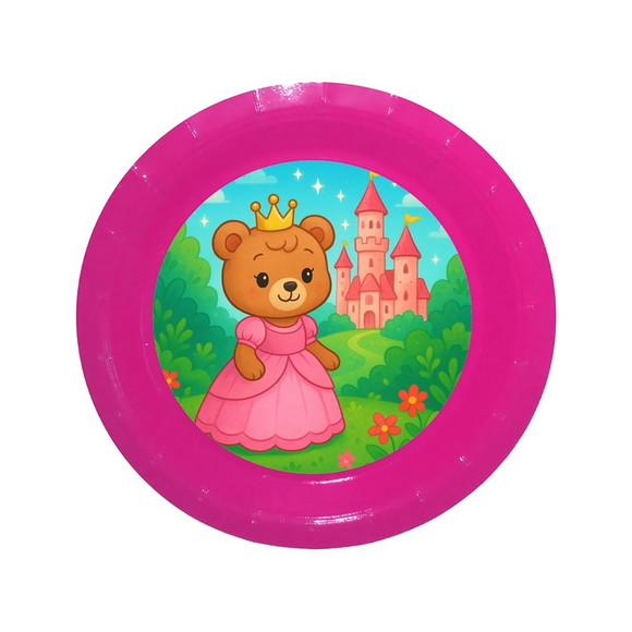 Prato de Papel Personalizado Ursinha Princesa - Imagem 4