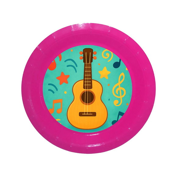 Prato de Papel Personalizado Violão - Imagem 4