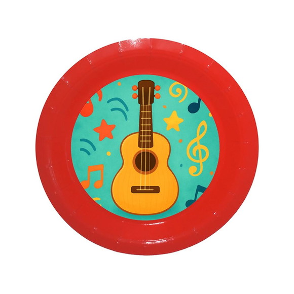 Prato de Papel Personalizado Violão - Imagem 5