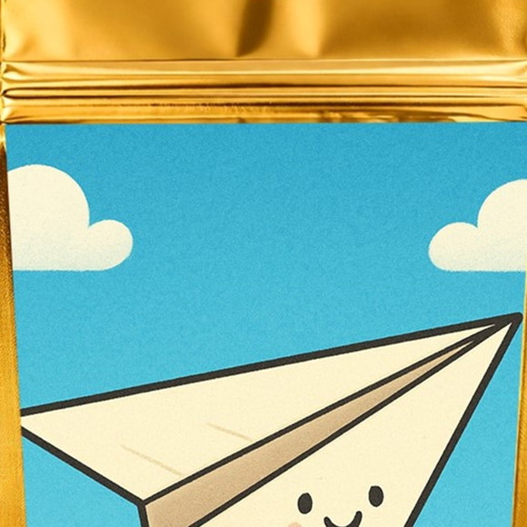 Saco Festa Metalizado Dourado 13x20 Aviãozinho de Papel - Imagem 4