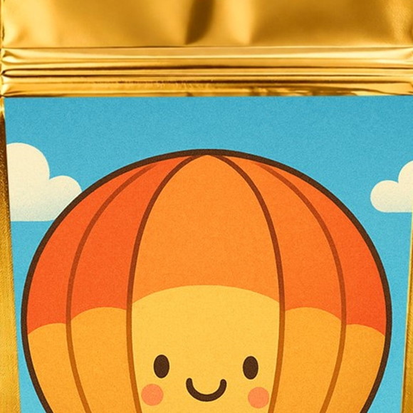Saco Festa Metalizado Dourado 13x20 Balão de Ar Quente - Imagem 4