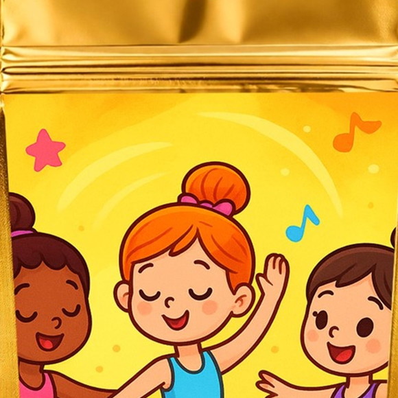Saco Festa Metalizado Dourado 13x20 Balé - Imagem 4