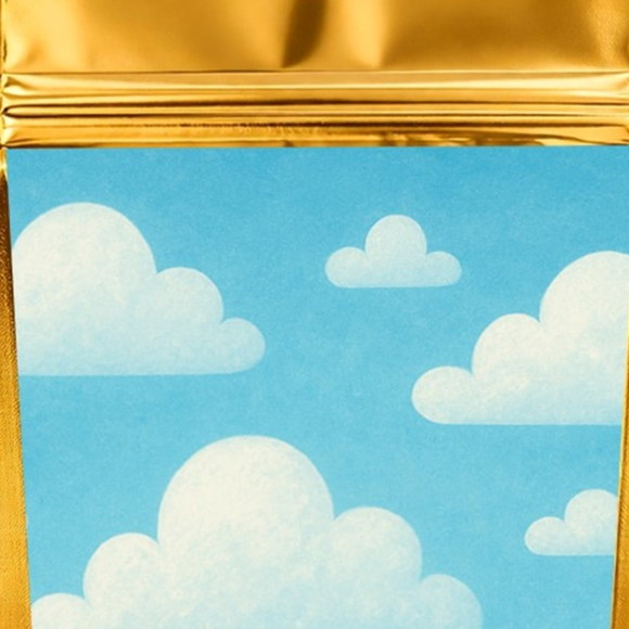 Saco Festa Metalizado Dourado 13x20 Céu Azul - Imagem 4