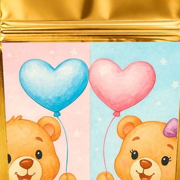 Saco Festa Metalizado Dourado 13x20 Chá de Revelação - Imagem 4