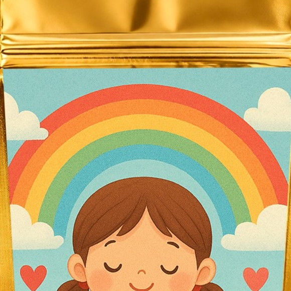 Saco Festa Metalizado Dourado 13x20 Chuva de Amor - Imagem 4