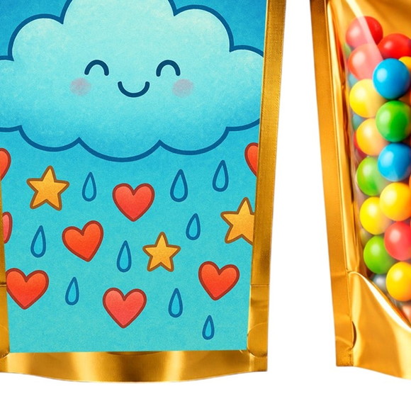 Saco Festa Metalizado Dourado 13x20 Chuva de Bênçãos - Imagem 5