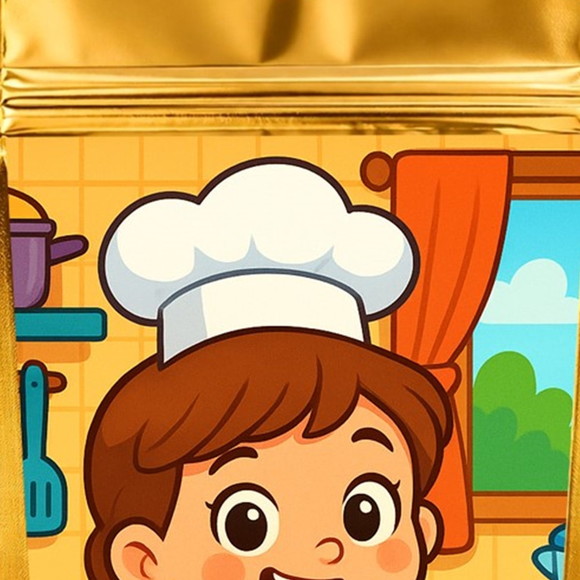 Saco Festa Metalizado Dourado 13x20 Cozinha Kids - Imagem 4