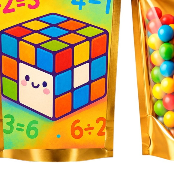 Saco Festa Metalizado Dourado 13x20 Cubo Mágico - Imagem 5