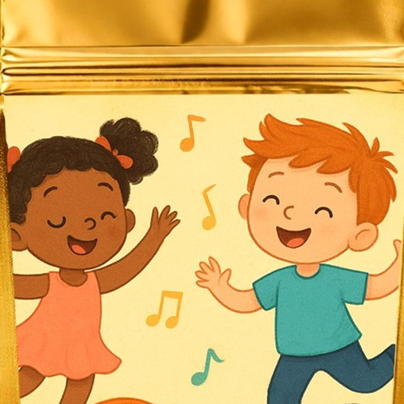 Saco Festa Metalizado Dourado 13x20 Dança - Imagem 4