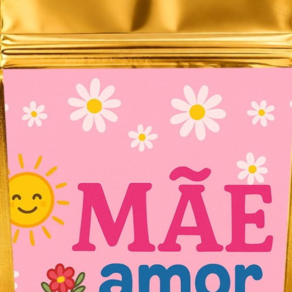 Saco Festa Metalizado Dourado 13x20 Dia das Mães - Imagem 4