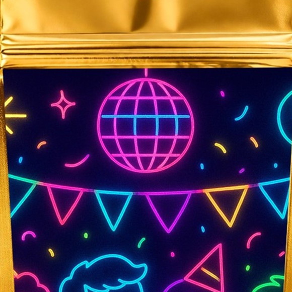 Saco Festa Metalizado Dourado 13x20 Festa Neon - Imagem 4