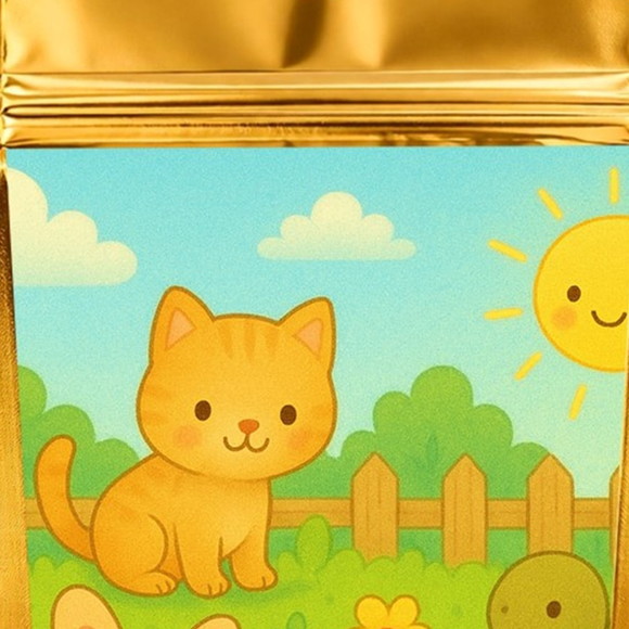 Saco Festa Metalizado Dourado 13x20 Jardim dos Bichinhos - Imagem 4