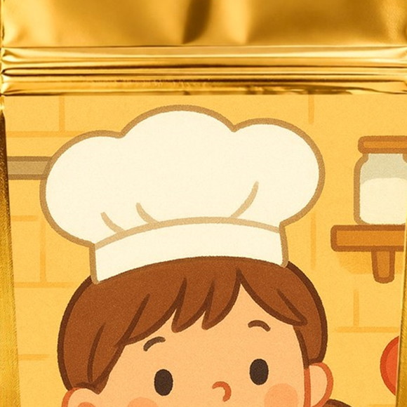Saco Festa Metalizado Dourado 13x20 Mini Chefe Menina - Imagem 4