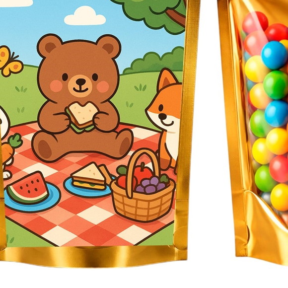 Saco Festa Metalizado Dourado 13x20 Picnic - Imagem 5
