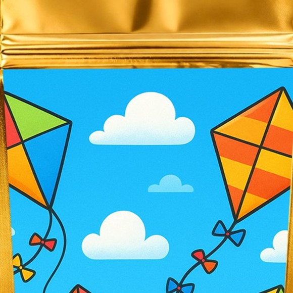 Saco Festa Metalizado Dourado 13x20 Pipas - Imagem 4