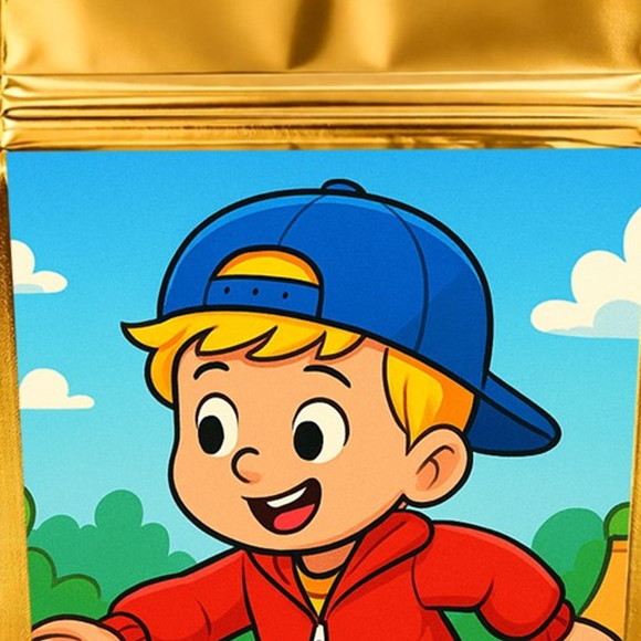 Saco Festa Metalizado Dourado 13x20 Skate Kids - Imagem 4