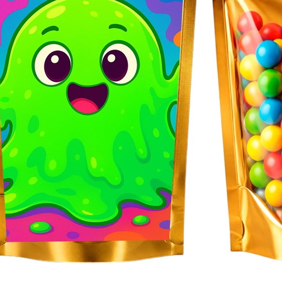 Saco Festa Metalizado Dourado 13x20 Slime - Imagem 5