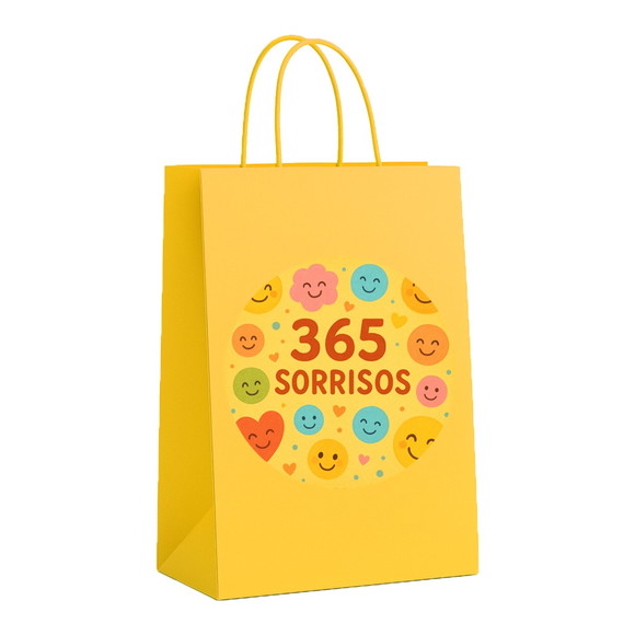 Sacola de Papel Personalizada Infantil 365 Sorrisos