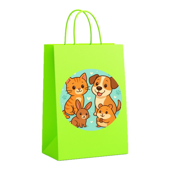 Sacola de Papel Personalizada Infantil Animais de Estimação - Imagem 5