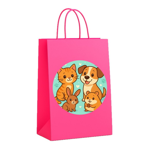 Sacola de Papel Personalizada Infantil Animais de Estimação - Imagem 3