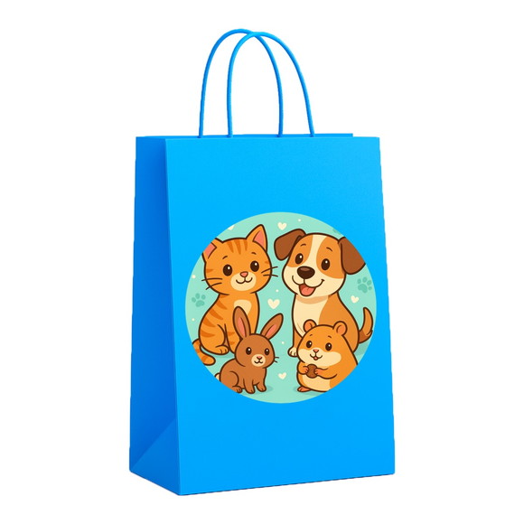 Sacola de Papel Personalizada Infantil Animais de Estimação - Imagem 2