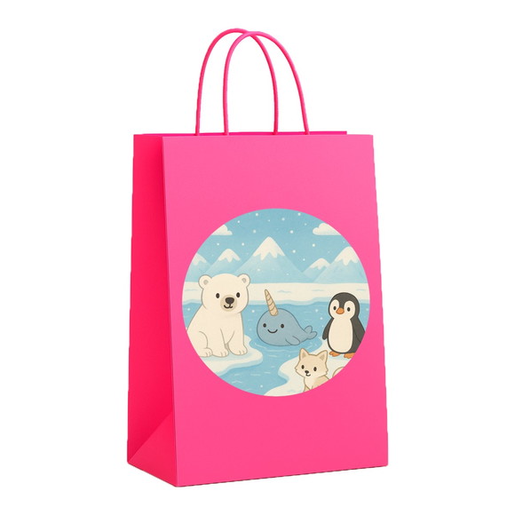 Sacola de Papel Personalizada Infantil Animais do Ártico - Imagem 3