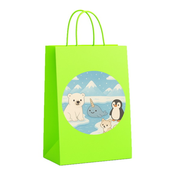 Sacola de Papel Personalizada Infantil Animais do Ártico - Imagem 5