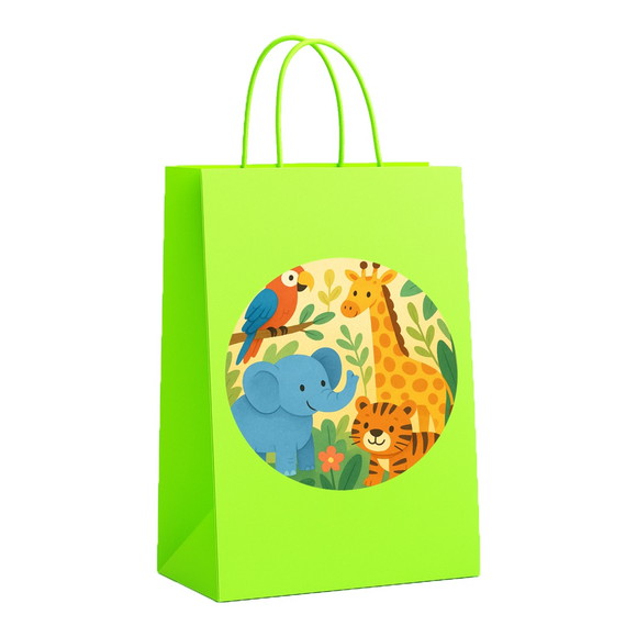 Sacola de Papel Personalizada Infantil Animais Exóticos - Imagem 5