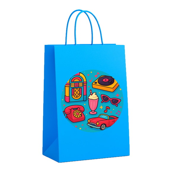 Sacola de Papel Personalizada Infantil Anos 50 - Imagem 2